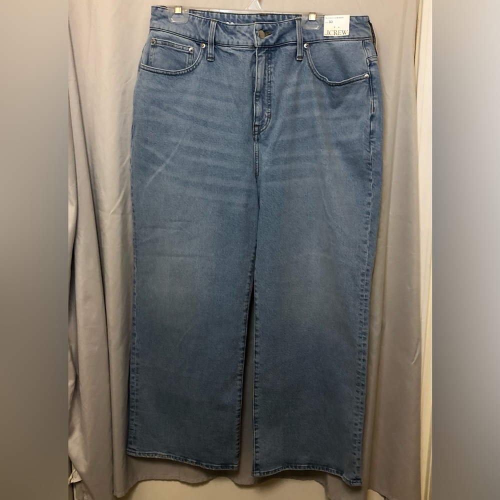 J.Crew Light Blue Curvy Slim Wide Jeans women’s 33 NWT